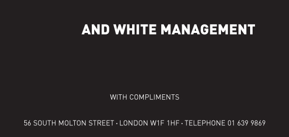 Black and White Management stationary 1979