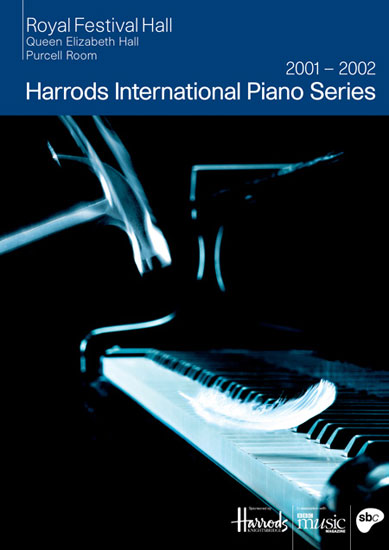 Harrods International Piano Series leaflet Royal Festival Hall 2001 / 2002 by John Pasche, Photography by Richard Haughton